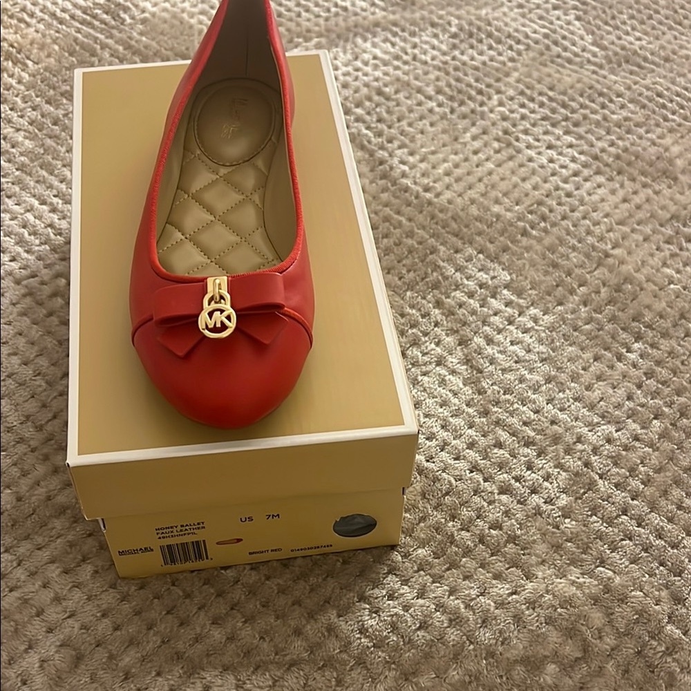 Michael Kors Red Ballet Flats